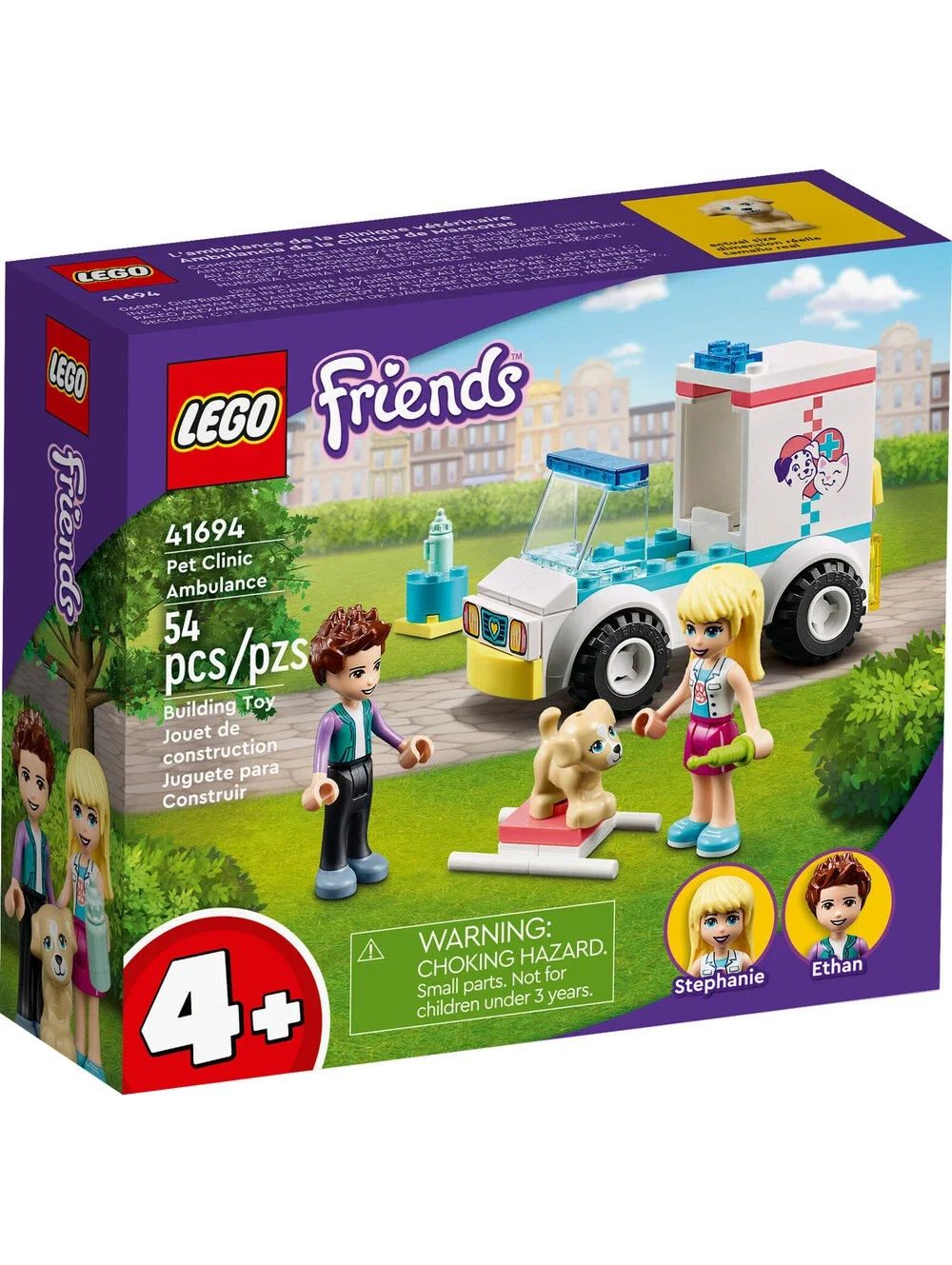 LEGO FRIENDS: Pet Clinic Ambulance (41694) Stephanie Ethan Dog Mini Box Set 54pc